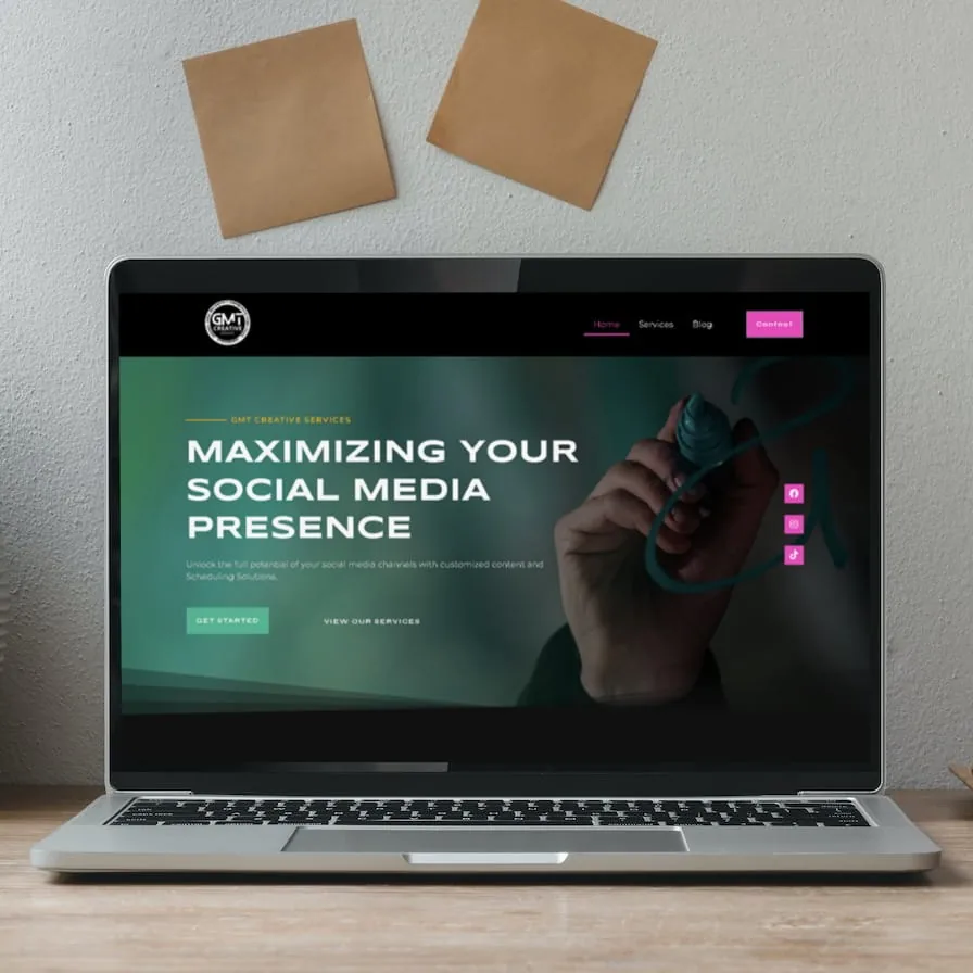 GMT Creative Services website design